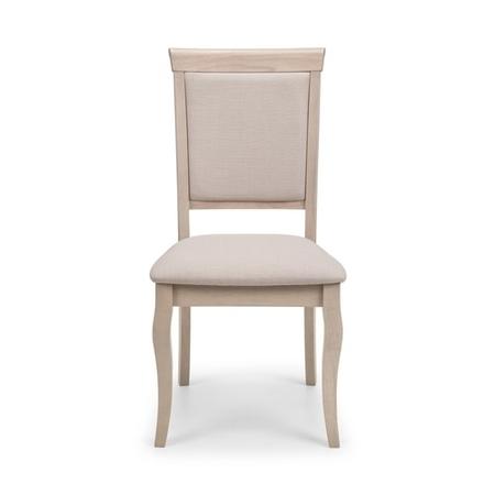 French Dining Set with 6 Chairs in Pale Oak & Linen - Lyon Julain Bowen
