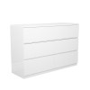 Wide White High Gloss Chest of 6 Drawers - Lyra