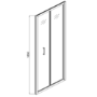 Chrome 4mm Glass Bi-Fold Shower Door 750-790mm - Lyra