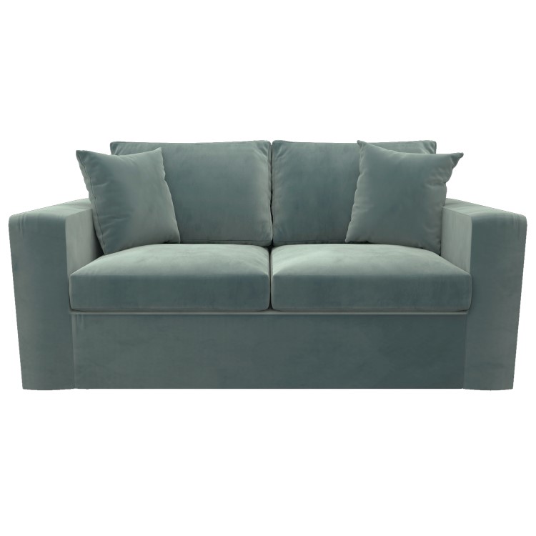 Mint Green Velvet Pull Out Sofa Bed - Seats 2 - Layton