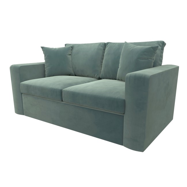 ONLY OPENED - Mint Green 2 Seater Sofa Bed - Layton