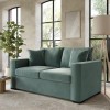 Mint Green Velvet Pull Out Sofa Bed - Seats 2 - Layton
