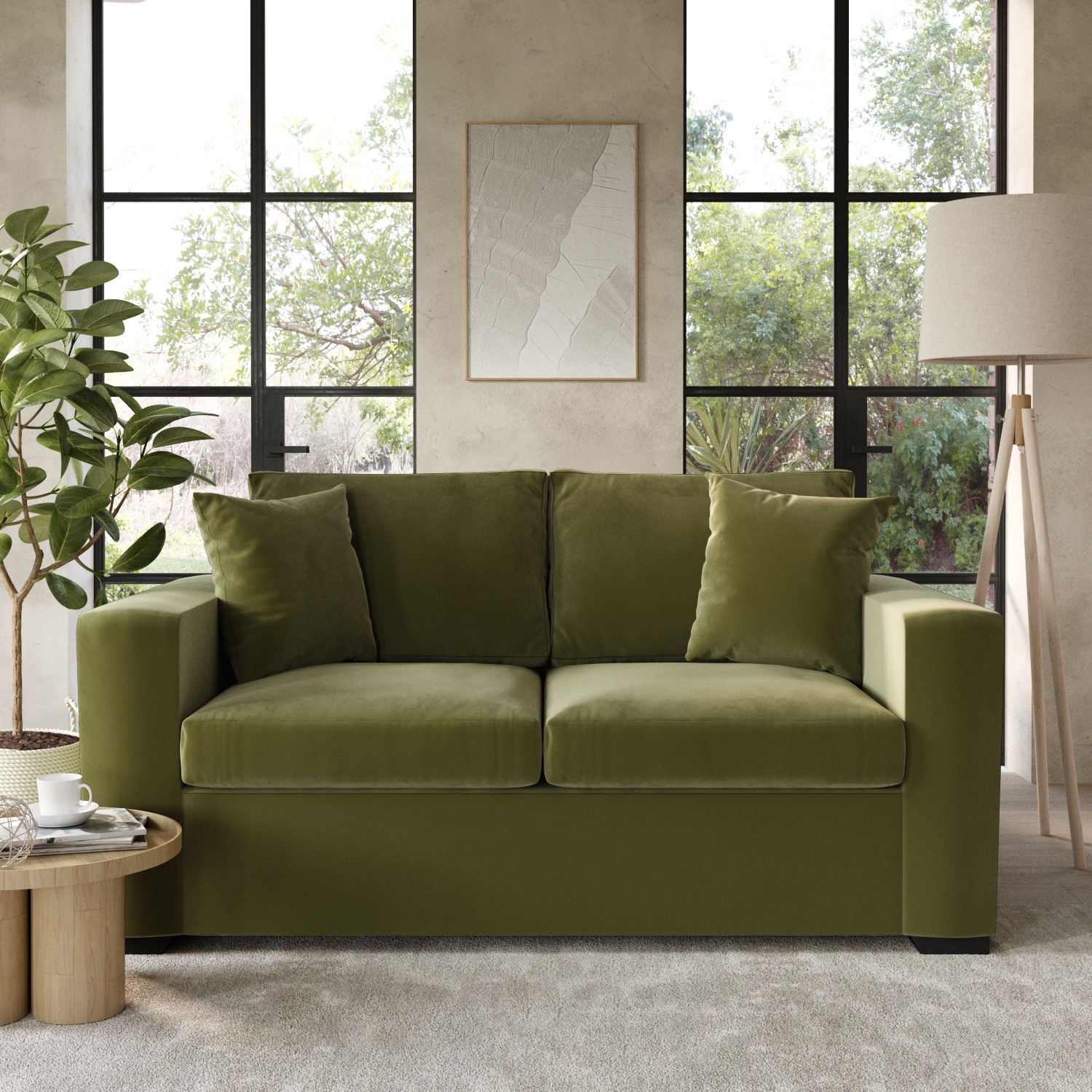 2 Seater Pull Out Sofa Bed Velvet