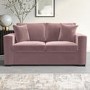 GRADE A2 - 2 Seater Pull Out Sofa Bed in Blush Pink - Layton