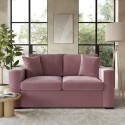LYT003 Pink Velvet Pull Out Sofa Bed - Seats 2 - Layton
