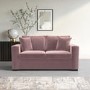 GRADE A2 - 2 Seater Pull Out Sofa Bed in Blush Pink - Layton