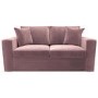 Pink Velvet Pull Out Sofa Bed - Seats 2 - Layton