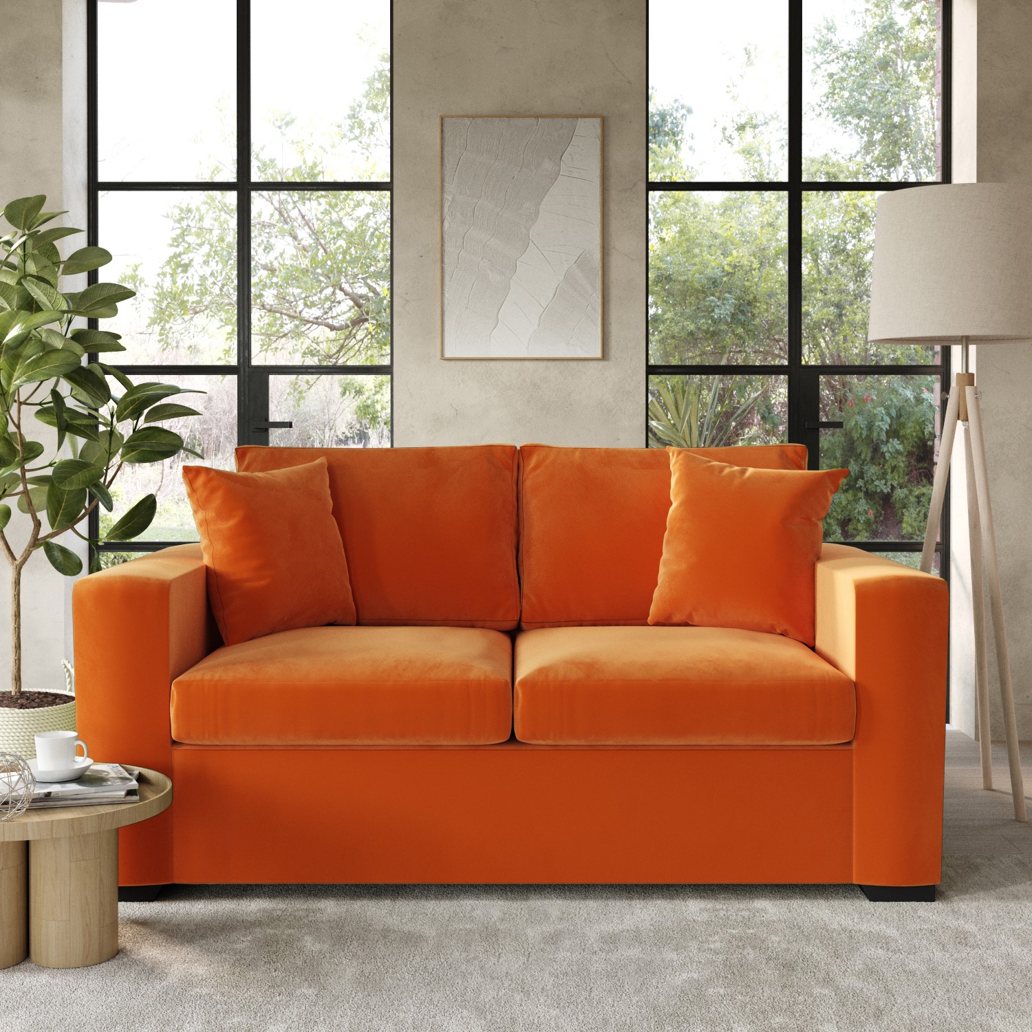 2 Seater Pull Out Sofa Bed Velvet