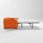 GRADE A2 - Orange Velvet 2 Seater Sofa Bed - Layton