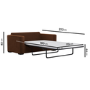 2 Seater Pull-Out Sofa  Bed in Deep Rust Chenille - Layton