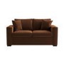 2 Seater Pull-Out Sofa  Bed in Deep Rust Chenille - Layton