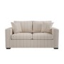 2 Seater Pull-Out Sofa Bed in Blue Stripe Chenille - Layton 