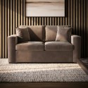 LYT007 2 Seater Pull-Out Sofa Bed in Mink Velvet - Layton 