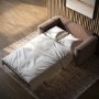 2 Seater Pull-Out Sofa Bed in Mink Velvet - Layton 