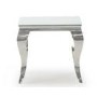 Louis Mirrored Side Table in White - Vida Living