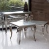 Louis Mirrored Side Table in White - Vida Living