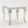 Louis Mirrored Side Table in White - Vida Living