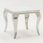 Louis Mirrored Side Table in White - Vida Living