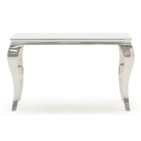 Louis Mirrored Console Table in White - By Vida Living Louis Mirrored Console Table in White - By Vida Living