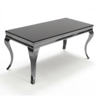 Black Mirrored Large Coffee Table - Vida Living Louis