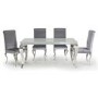 GRADE A1 - Pair of Louis Silver Dining Chairs with Mirrored Legs