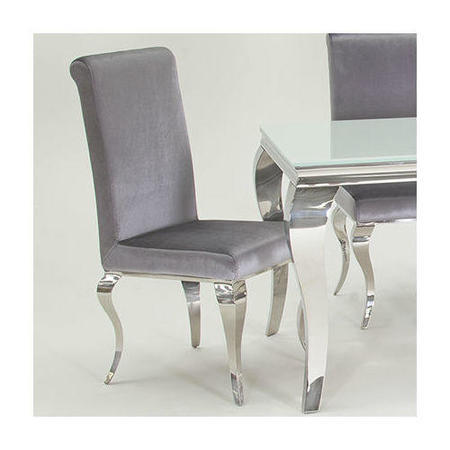 GRADE A2 - Wilkinson Furniture Pair of Louis Silver Dining Chairs 