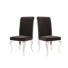 GRADE A1 - Louis Mirrored Dining Chairs - Black/Velvet - Pair of Chairs - By Vida Living