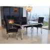 GRADE A1 - Vida Living Louis Mirrored Dining Chairs - Black/Velvet - Pair of Chairs
