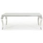 Louis Mirrored Dining Table in White - Vida Living - Seats 6-8 200cm