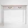 New Hampshire Distressed White 2 Drawer Console Table