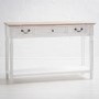 New Hampshire Distressed White 3 Drawer Console Table