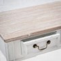 New Hampshire Distressed White 3 Drawer Console Table