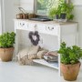 New Hampshire Distressed White 3 Drawer Console Table