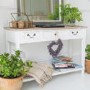 New Hampshire Distressed White 3 Drawer Console Table