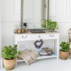 New Hampshire Distressed White 3 Drawer Console Table