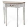 New Hampshire Distressed White Demilune Console Table