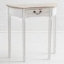 New Hampshire Distressed White Demilune Console Table