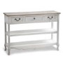 Vermont Shabby Chic 3 Drawer Shelved Console Table