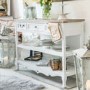 Vermont Shabby Chic 3 Drawer Shelved Console Table