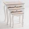 Maine Vermont French Shabby Chic Nest of 3 Tables