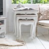 Maine Vermont French Shabby Chic Nest of 3 Tables