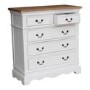 Sebago 2 Over 3 Chest Of Drawers Stone White and Cedar Wood Top