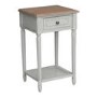 Hope Bedside Table French Grey and Cedar Wood Top