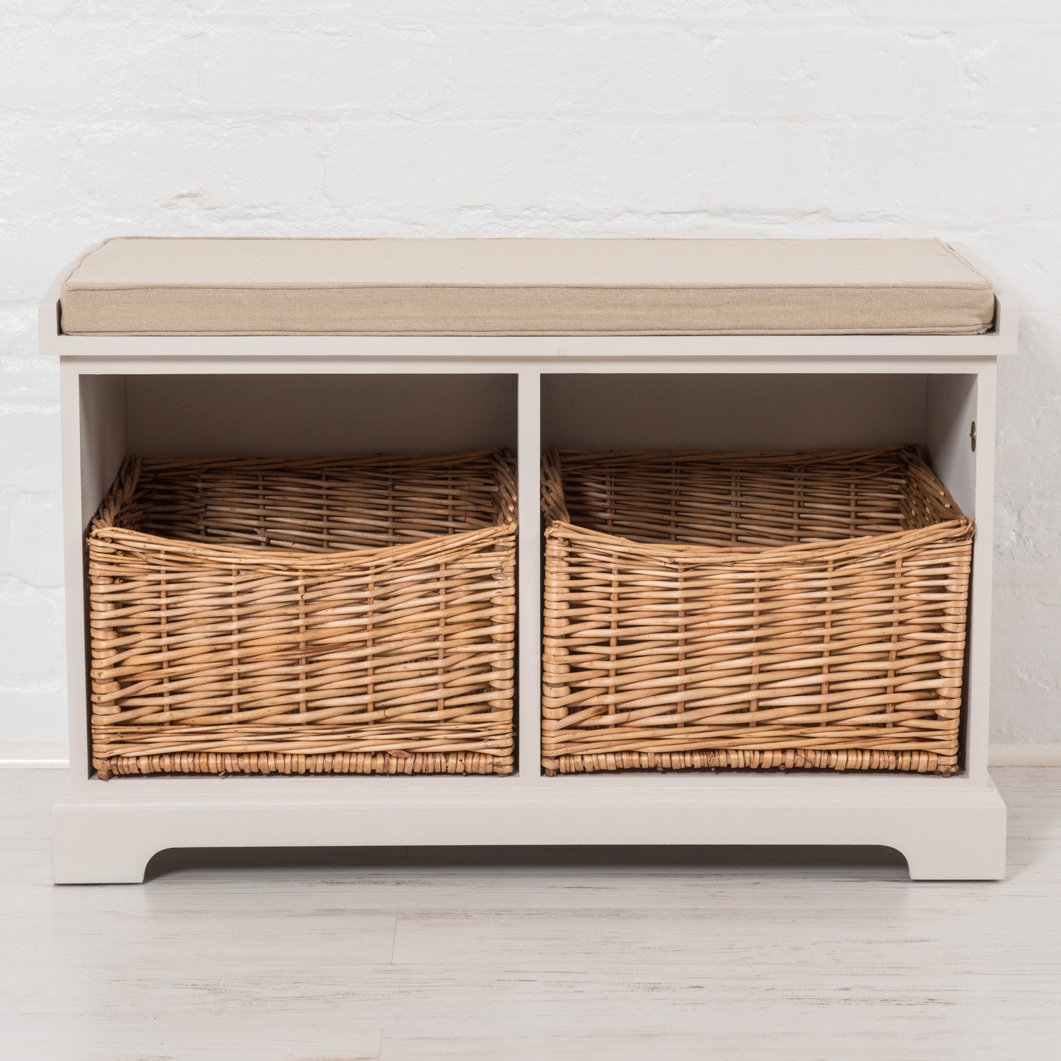 Newport 2 Basket Storage Bench Cushion Furniture123