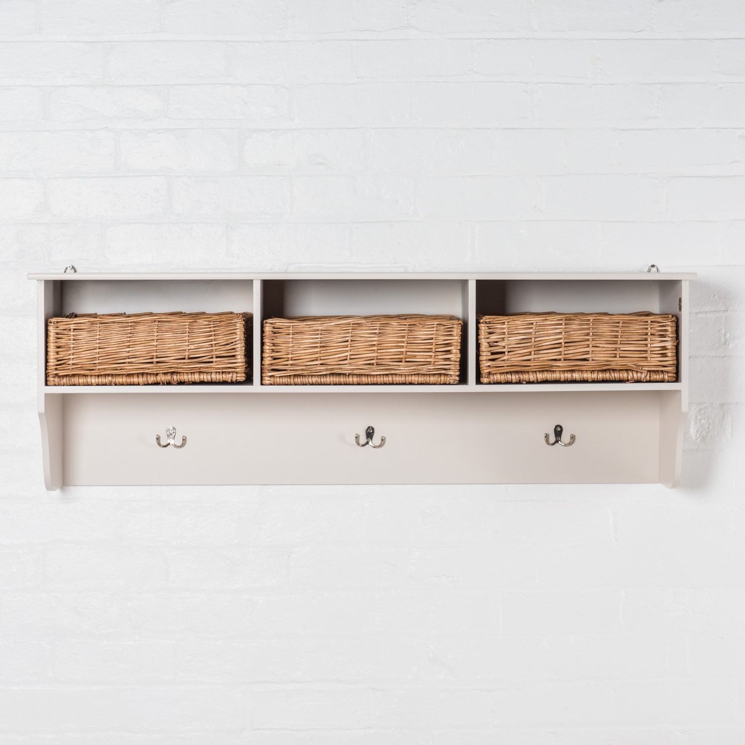 Newport 3 Basket Storage Shelf Rack - Furniture123
