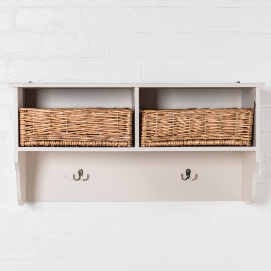 GRADE A2 - Newport 2 Basket Storage Shelf Rack