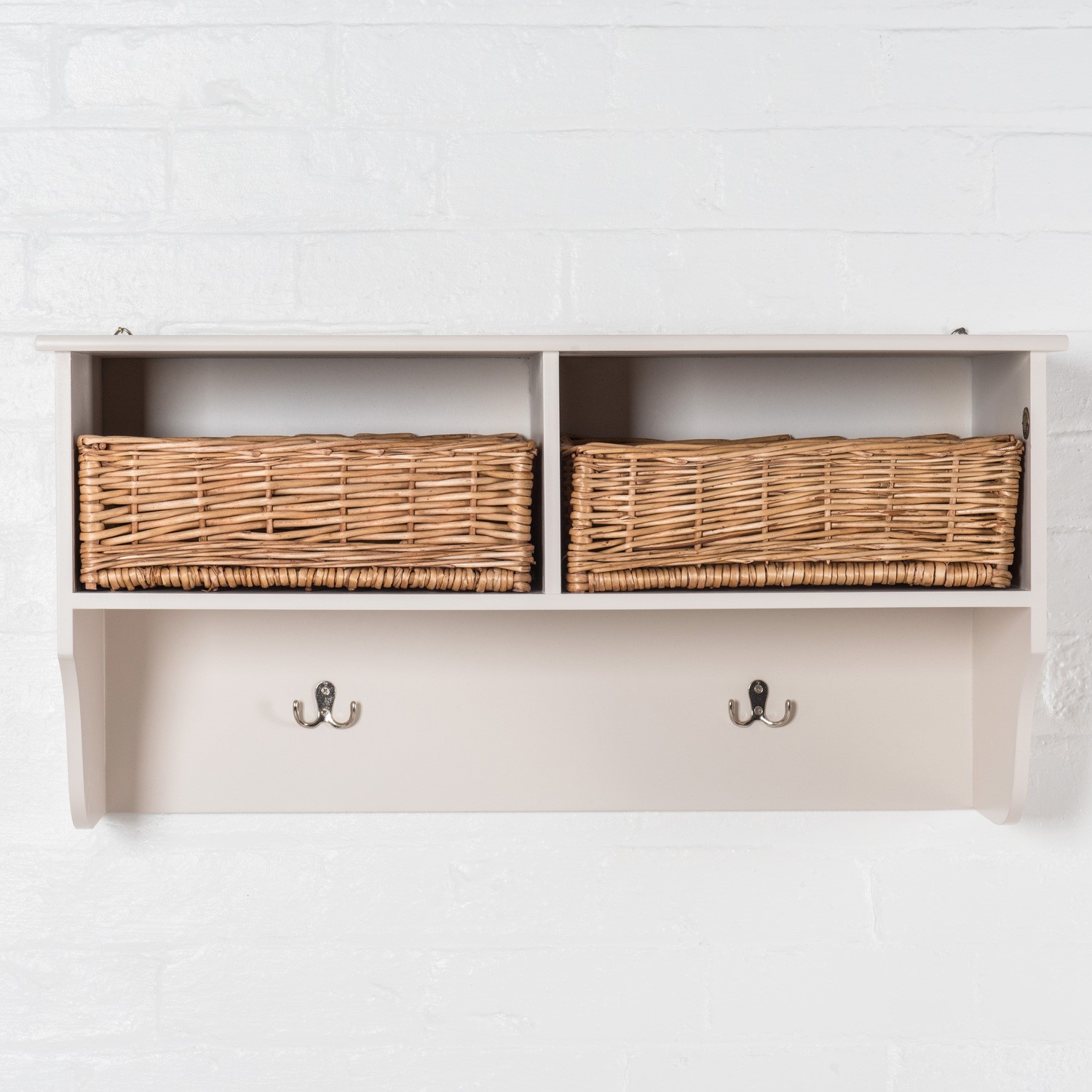 GRADE A2 - Newport 2 Basket Storage Shelf Rack - Furniture123