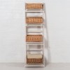 Maine Furniture Newport Ladder Shelf with Wicker Baskets