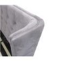 GRADE A1 - Milania King Size Ottoman Bed Grey Velvet with Curved Headboard 