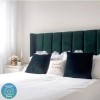GRADE A2 - Maddox Wing Back Double Ottoman Bed in Green Velvet